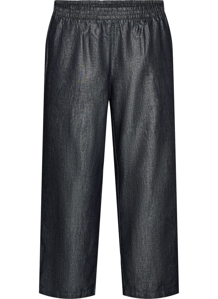 Straight Leg Jeans mit Glitzerfaden, Grau, Packshot image number 0