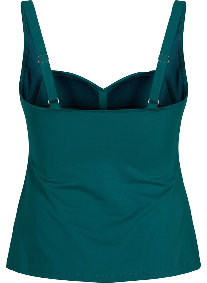 Tankini mit Drapierung, Grün, Packshot image number 1