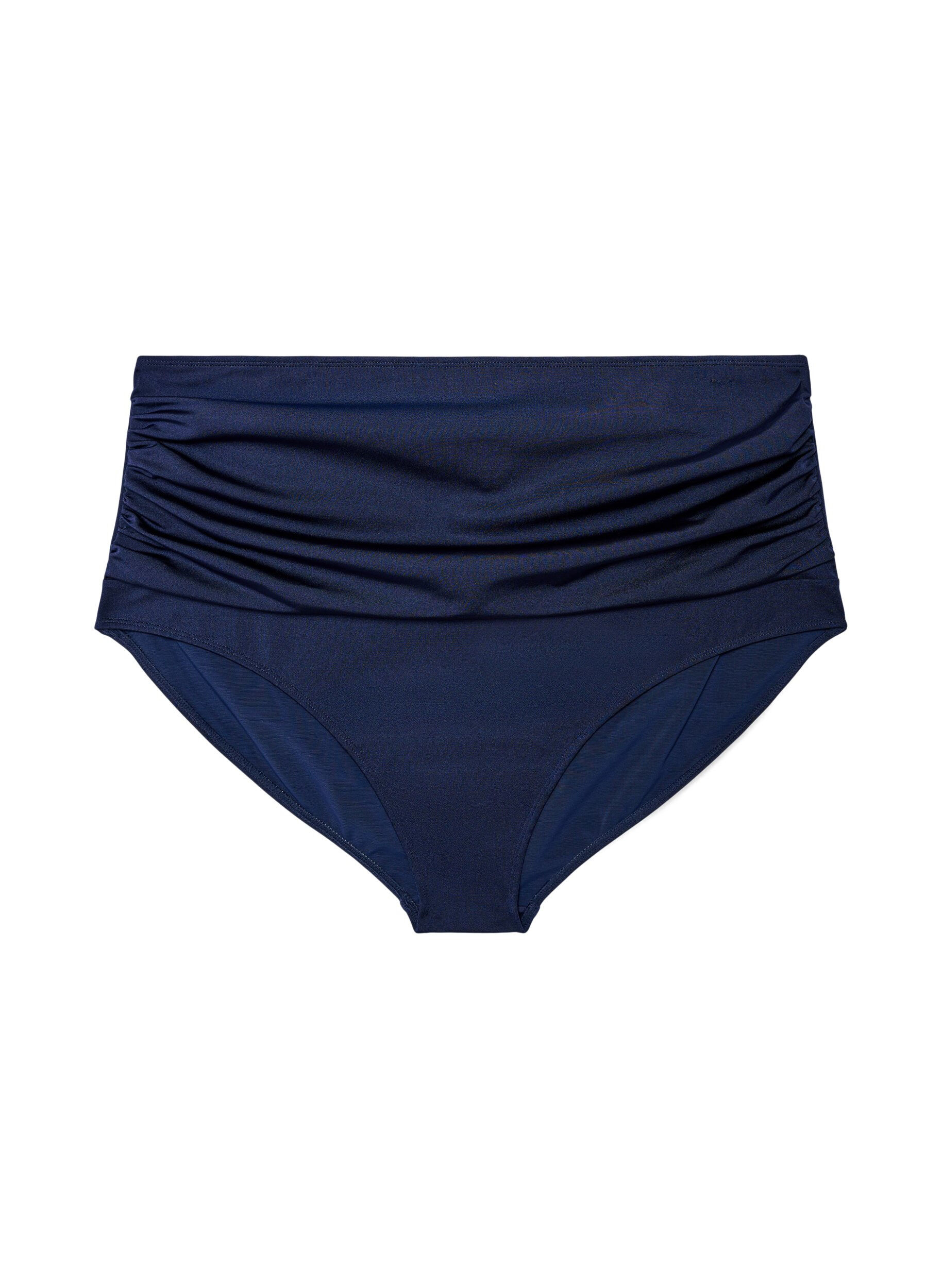 Culotte de bikini drap&eacute;e taille haute