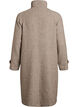 Manteau long en laine &agrave; col montant et double boutonnage, Marron, Packshot image number 1