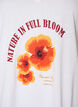 T-shirt en coton avec imprim&eacute; sur le devant et col en V, Blanc, Packshot image number 2