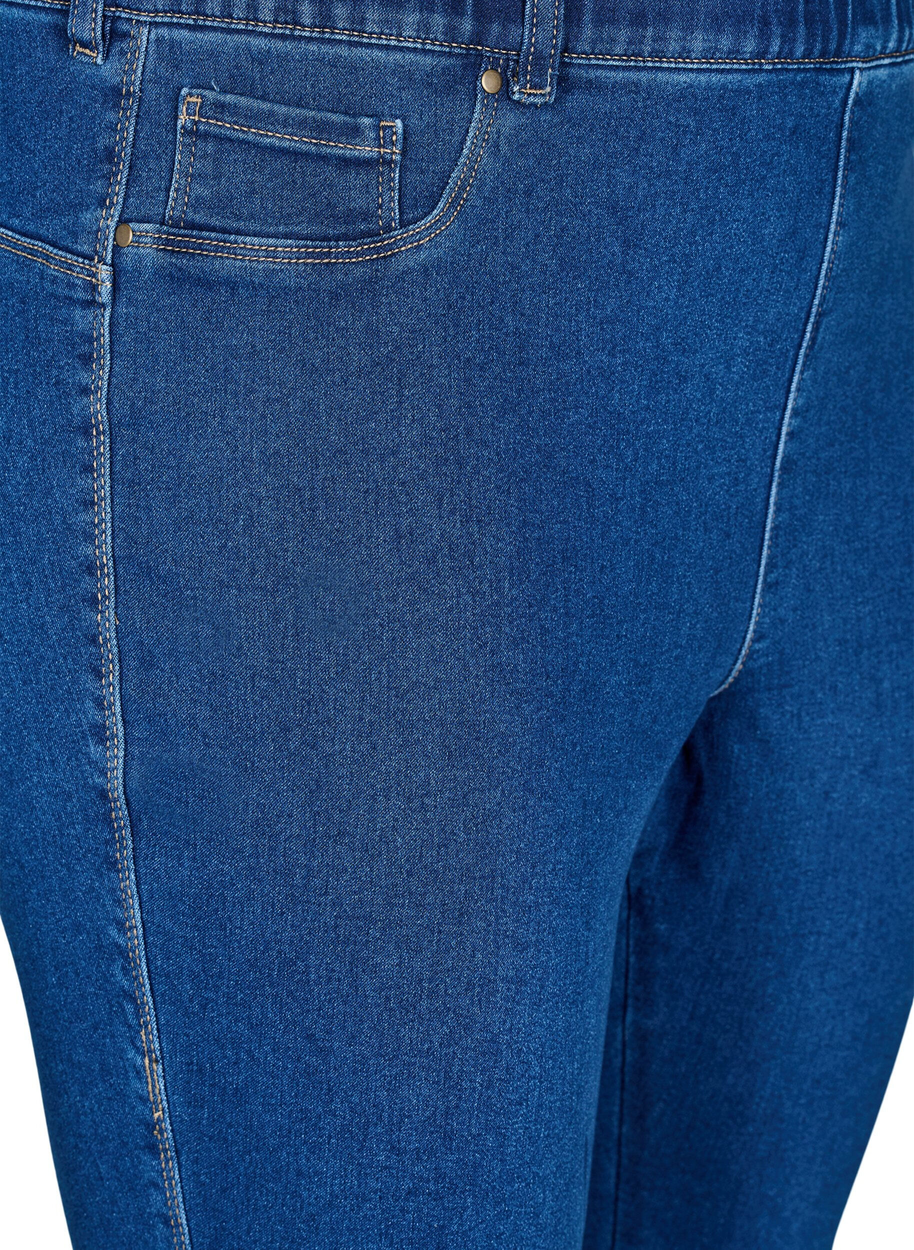 Zizzi Jeggings mit hoher Taille, Blau, Packshot image number 2