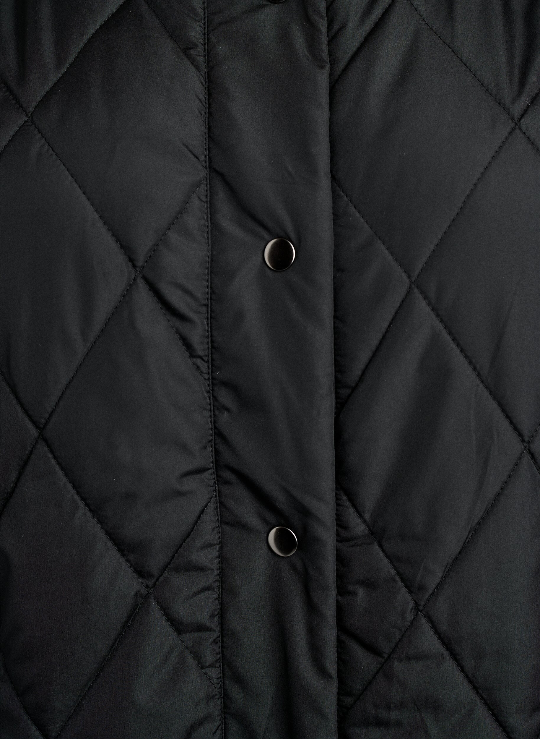 ZizziGilet long matelass&eacute; avec boutons-pression, Noir, Packshot image number 2
