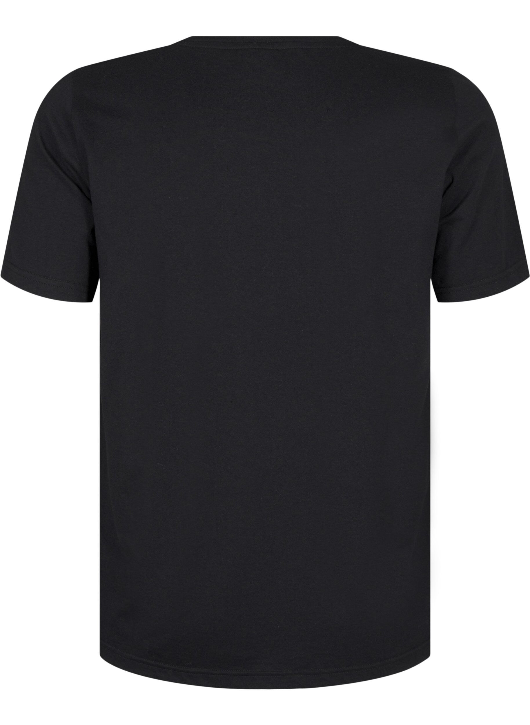 Zizzi FLASH - T-Shirt mit Motiv, Black R. Gold Flower, Packshot image number 1