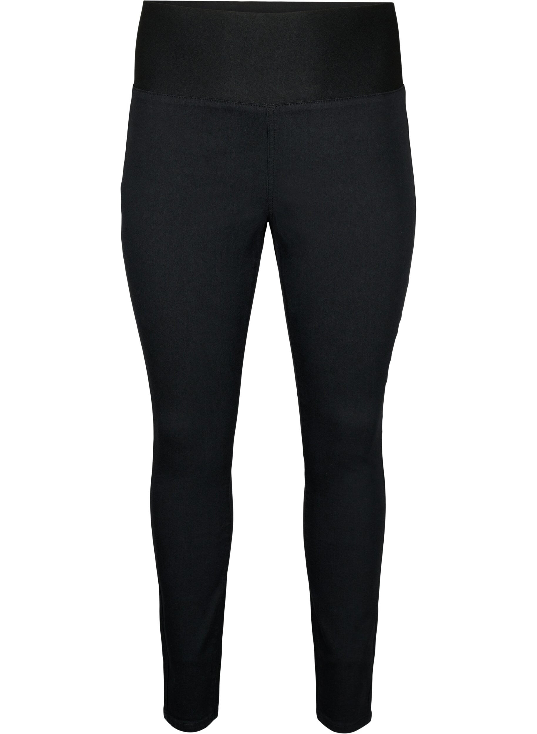 Zizzi FLASH - Jeggings avec large ceinture &eacute;lastique, Noir, Packshot image number 0