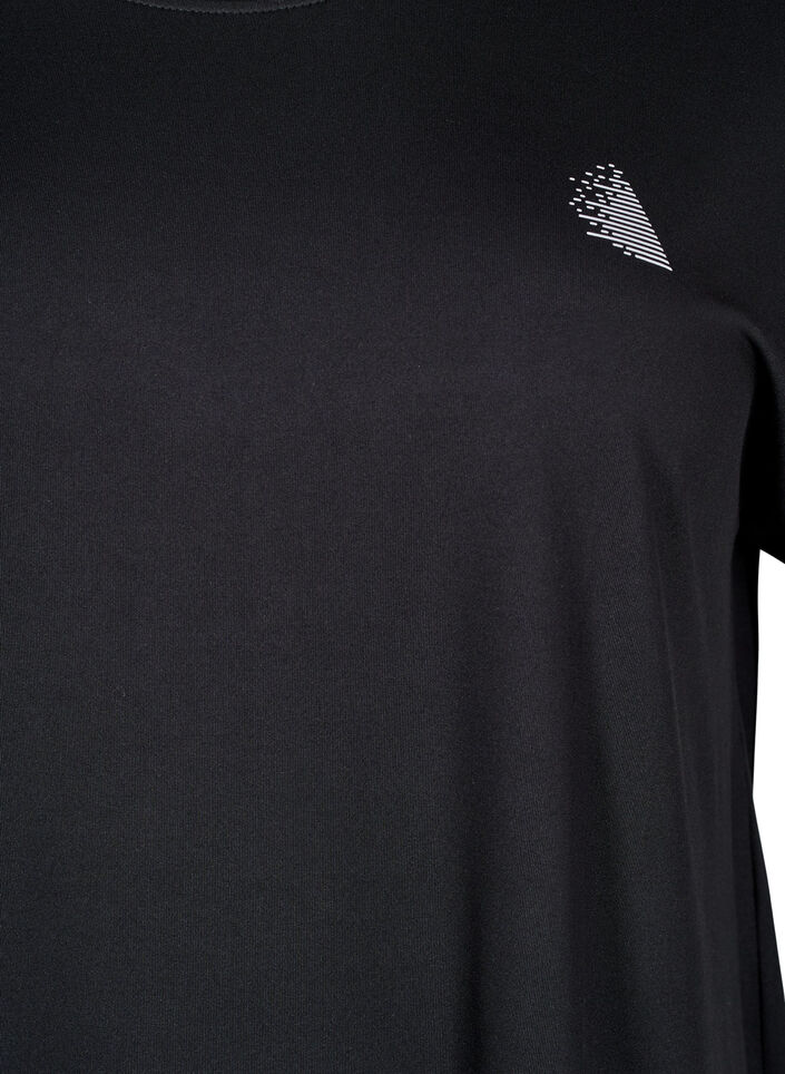 T-shirt long de sport, Noir, Packshot image number 2