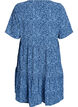 Robe &agrave; manches courtes coupe trap&egrave;ze avec d&eacute;coupes, Bleu, Packshot image number 1