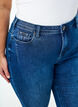 Cropped Amy Jeans mit Reißverschluss, Blau, Model image number 3