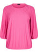 Bluse mit Struktur und 3/4-&Auml;rmeln, Rot, Packshot image number 0