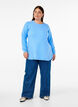 Lange Strickbluse mit Knopfdetail an der Seite, Della R. Blue Mel., Model image number 2