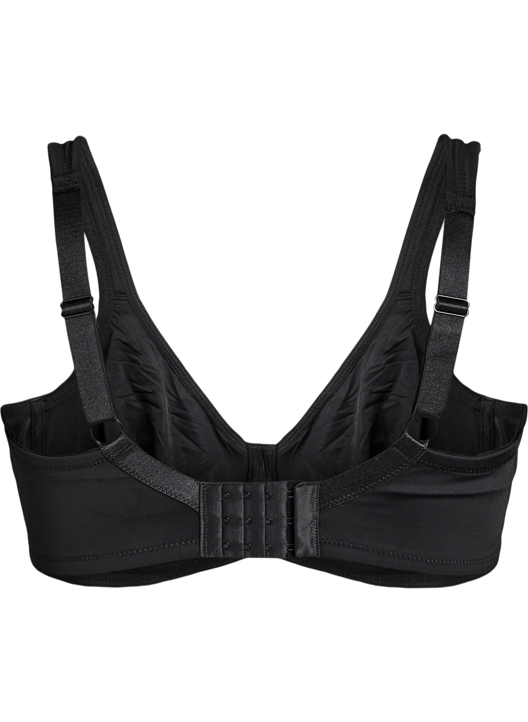 ZizziKomfort-BH mit B&uuml;gel und vorgeformten Cups, Schwarz, Packshot image number 1