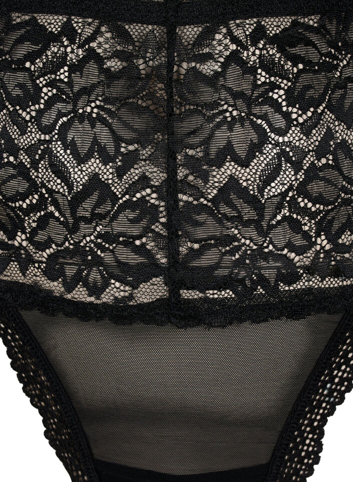String en dentelle ouvert avec taille régulière, Black, Packshot image number 2