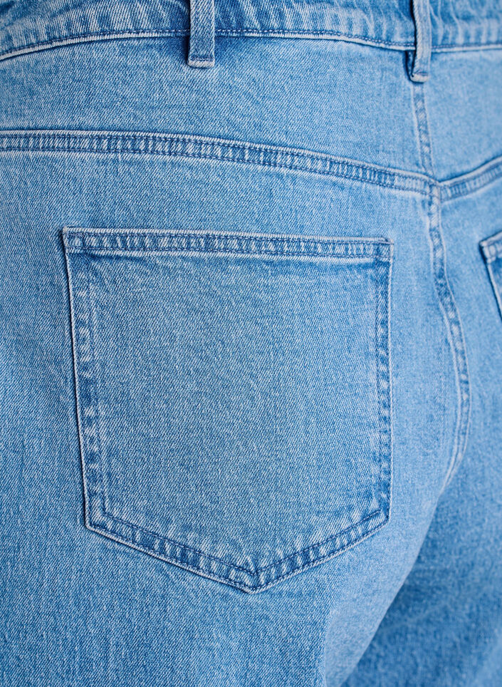 Jeans mit weitem Bein und hohem Bund, Blau, Packshot image number 3