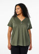 T-shirt dot&eacute; de boutons, Vert, Model image number 0