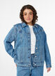 Veste en jean avec manches amovibles, Bleu Clair, Model image number 0