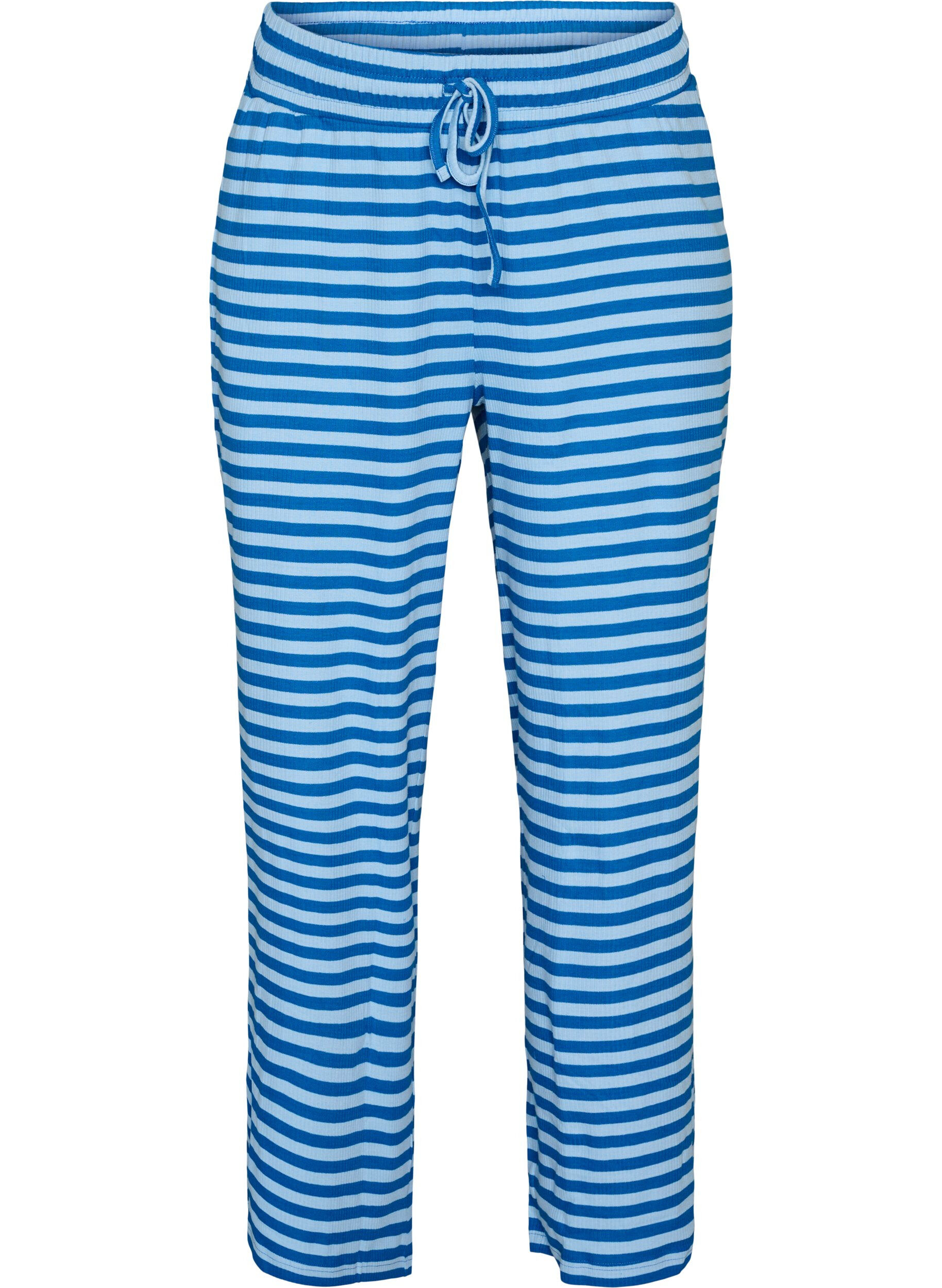 Pantalon de pyjama ray&eacute; &agrave; taille haute et coupe ample