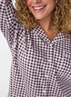 Chemise de pyjama en coton avec poche poitrine, Bordeaux, Model image number 3