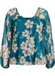 Chemisier en mousseline avec imprim&eacute; floral et manches longues, Vert, Packshot image number 0