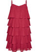 Lagenkleid mit R&uuml;schen und Spaghettitr&auml;gern, Rot, Packshot image number 0