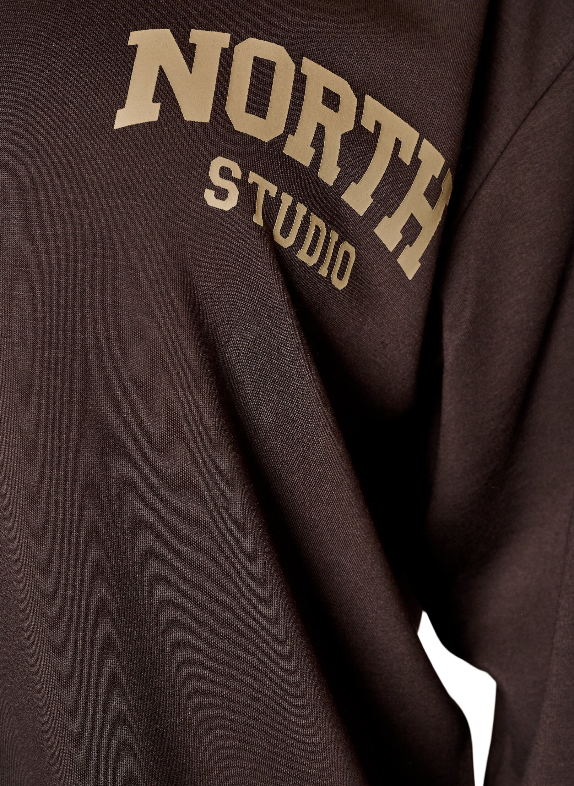 ZizziSporty Bomber-Cardigan mit Rei&szlig;verschluss und hohem Kragen, Braun, Packshot image number 2