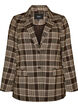 Karierter Blazer mit Taschen und Gehschlitz, Braun, Packshot image number 0