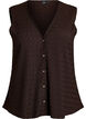 Top sans manches &agrave; texture ondul&eacute;e et fermeture boutonn&eacute;e, Marron, Packshot image number 0