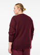 Cardigan en maille fine avec col rond, Bordeaux, Model image number 2