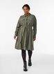 Robe chemise avec ceinture à nouer et manches longues, Vert, Model image number 1