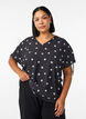Bluse aus Viskose mit gerafften &Auml;rmeln, Schwarz, Model image number 0