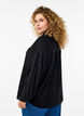 Lange Bluse aus Leinen und Viskose, Schwarz, Model image number 2