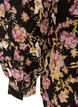 Bluse mit Blumenprint und R&uuml;schendetails, Schwarz, Packshot image number 3