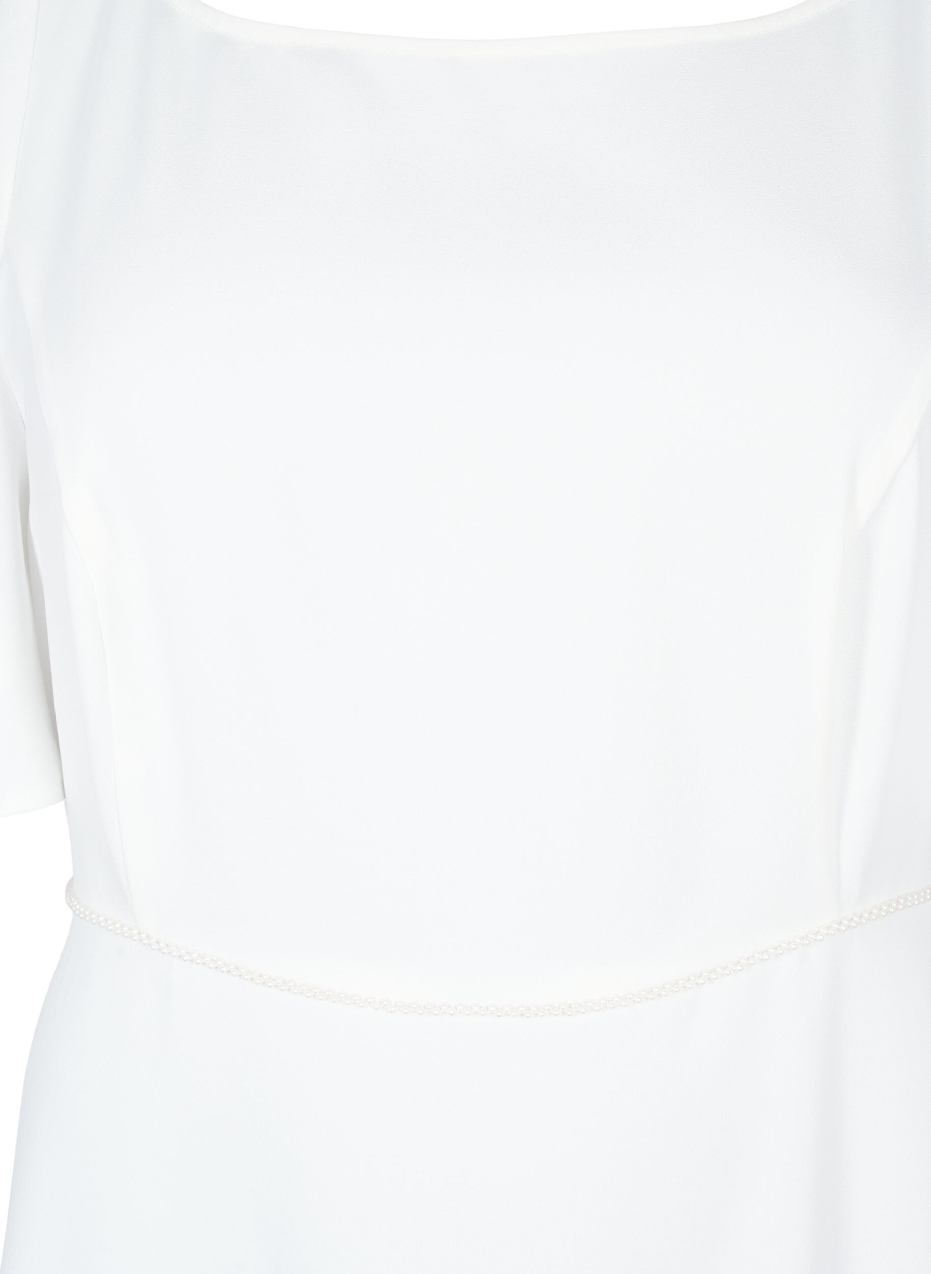 Zizzi Robe de soir&eacute;e coupe empire, Bright White, Packshot image number 2