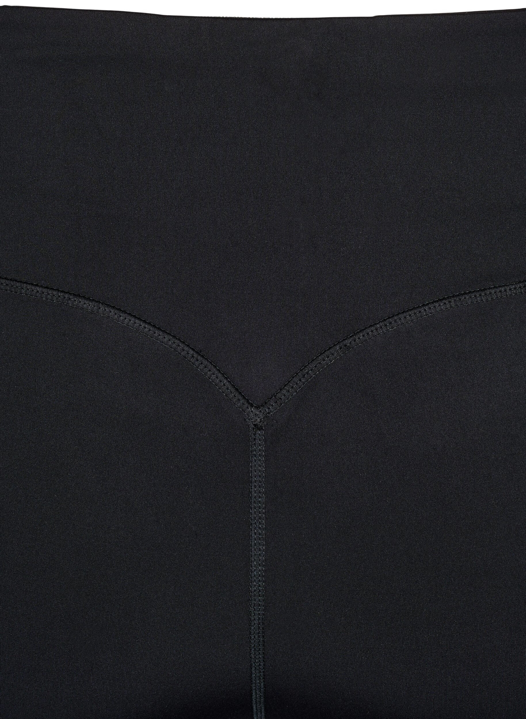 Zizzi CORE, Legging 3/4 de sport avec poche, effet gainant, Noir, Packshot image number 3