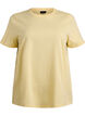 T-shirt basique en coton &agrave; col rond, Jaune clair, Packshot image number 0