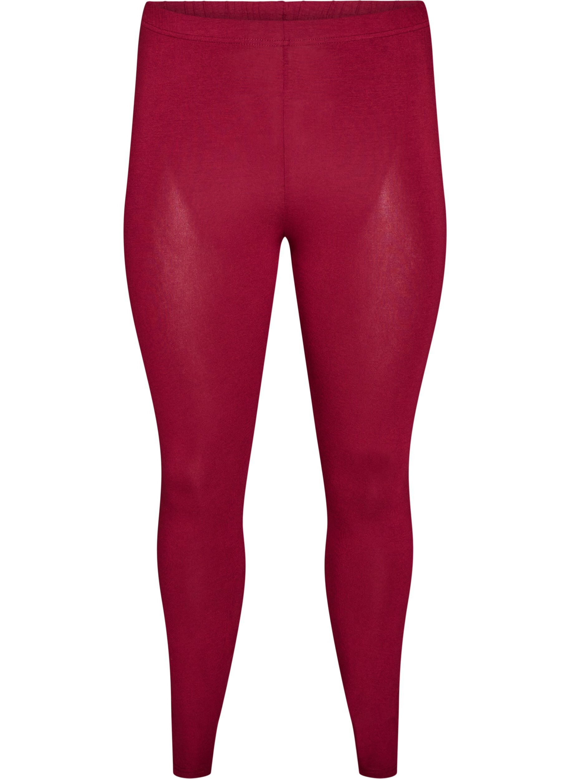 ZizziLeggings basiques en viscose, Rouge, Packshot image number 0