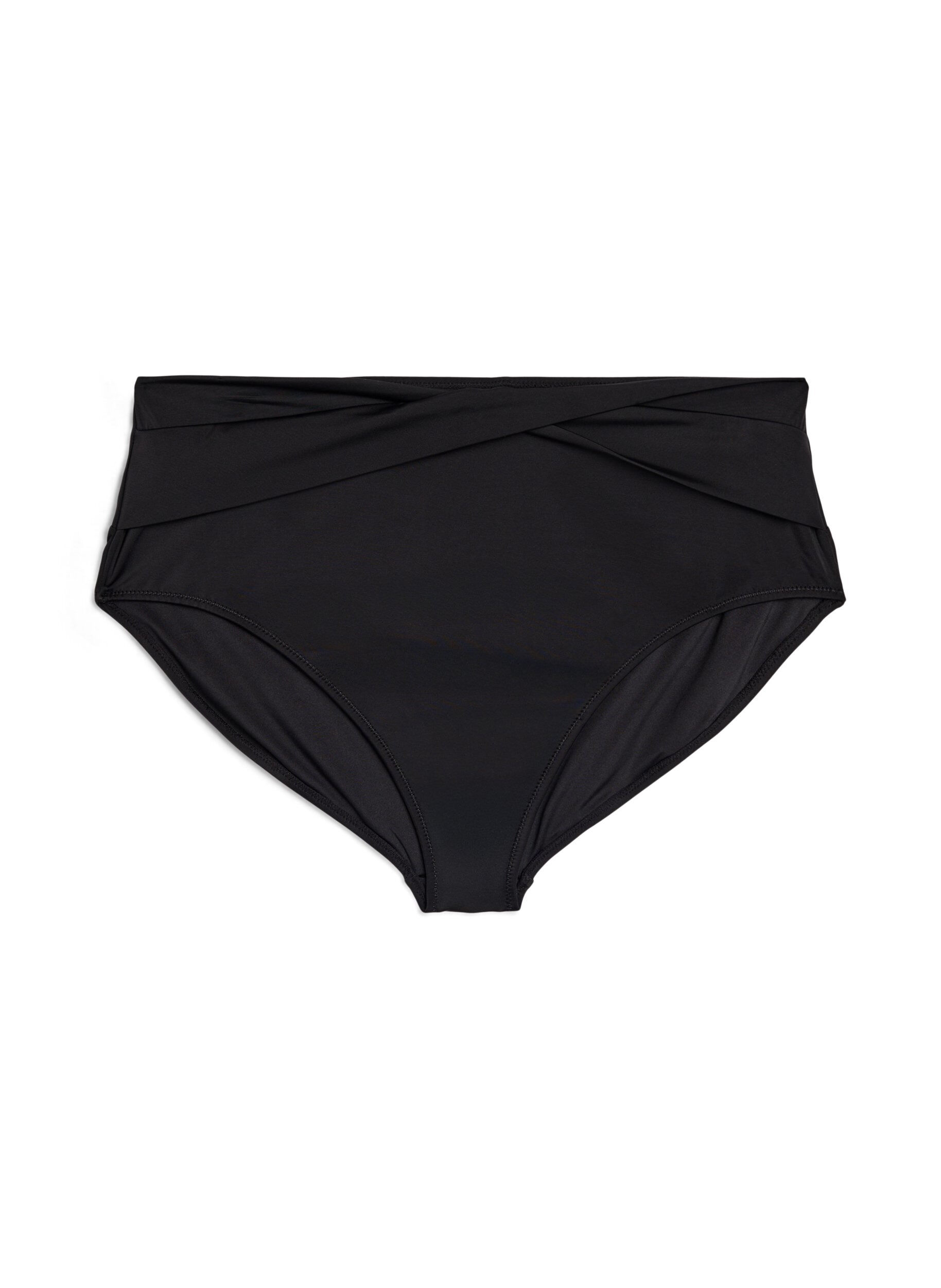 Zizzi Bikini-Slip mit Wickeldetail, Schwarz, Packshot image number 0