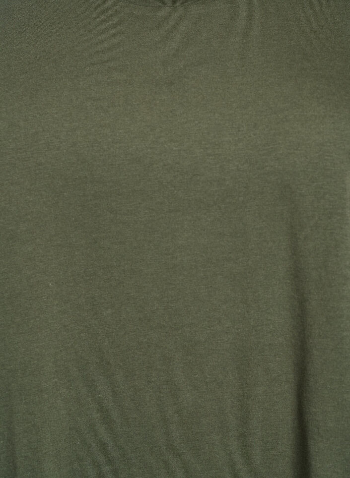Kurz&auml;rmliges T-Shirt aus einer Baumwollmischung, Gr&uuml;n, Packshot image number 2