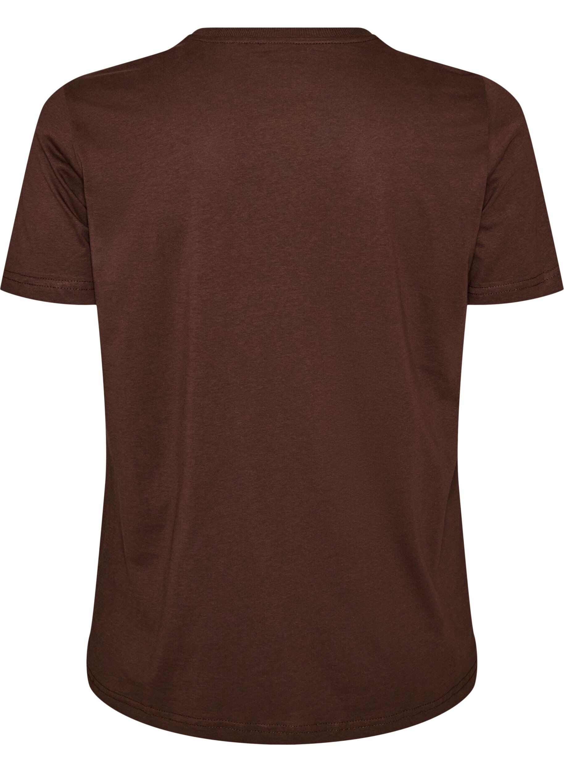 ZizziT-shirt en coton avec imprim&eacute; devant, Marron, Packshot image number 1