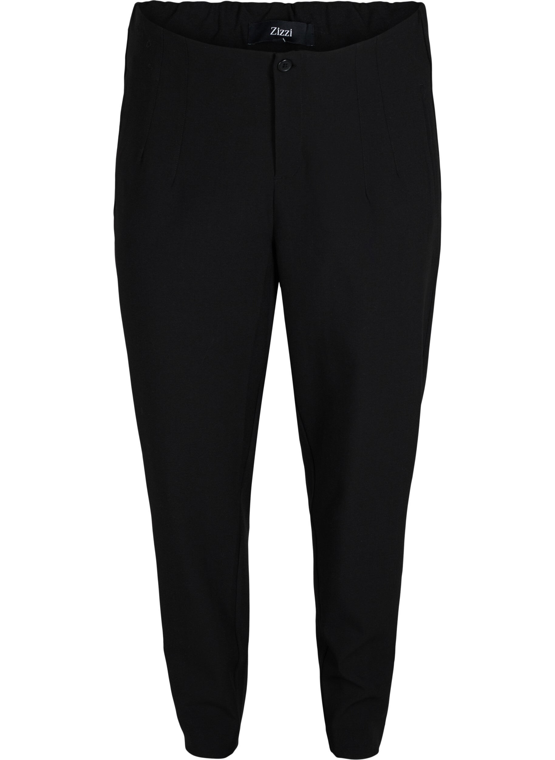 ZizziKlassische Hose mit hoher Taille, Schwarz, Packshot image number 0