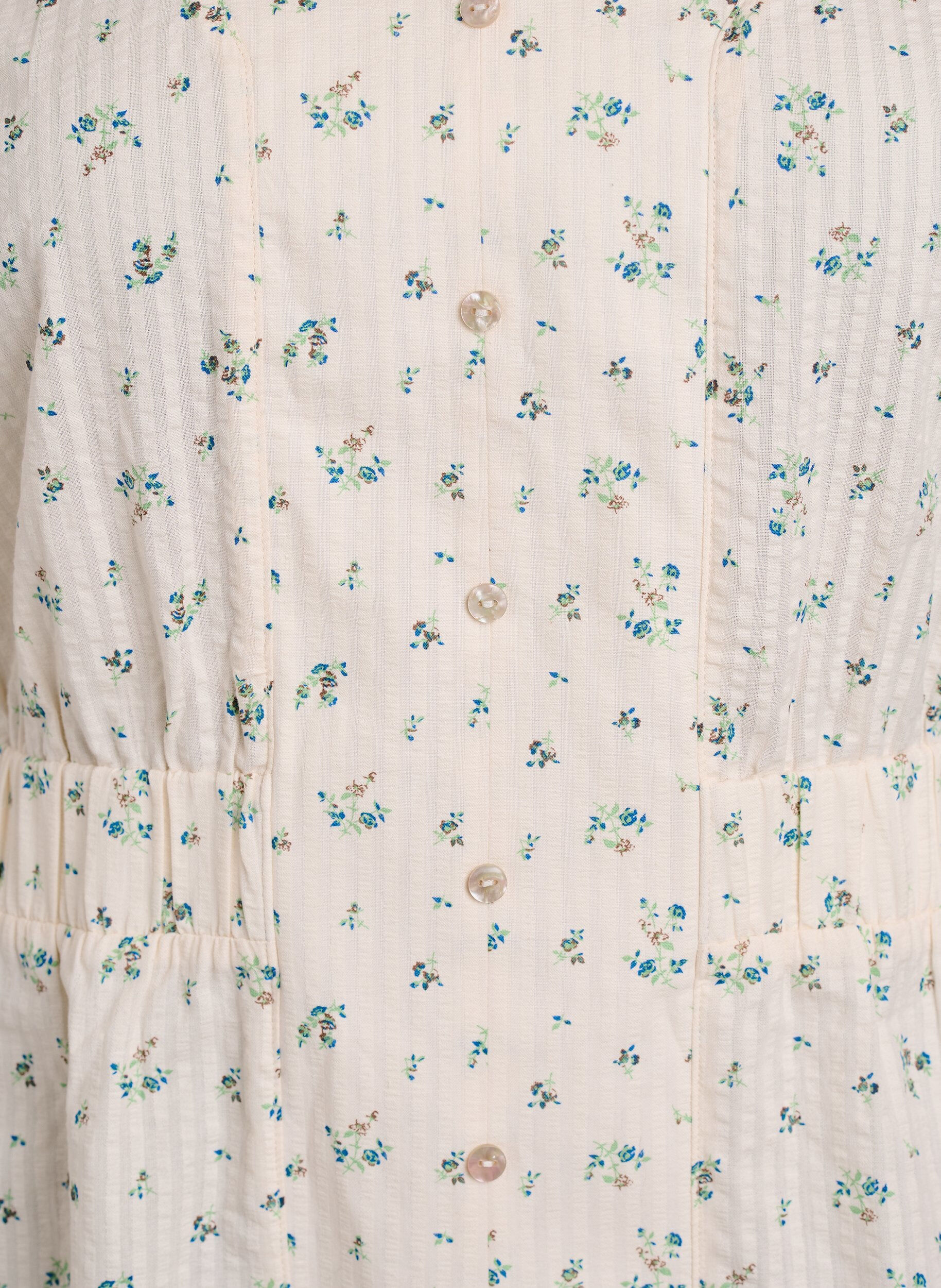 Zizzi Midikleid mit kurzen &Auml;rmeln und vorderem Schlitz, Wei&szlig;, Packshot image number 2