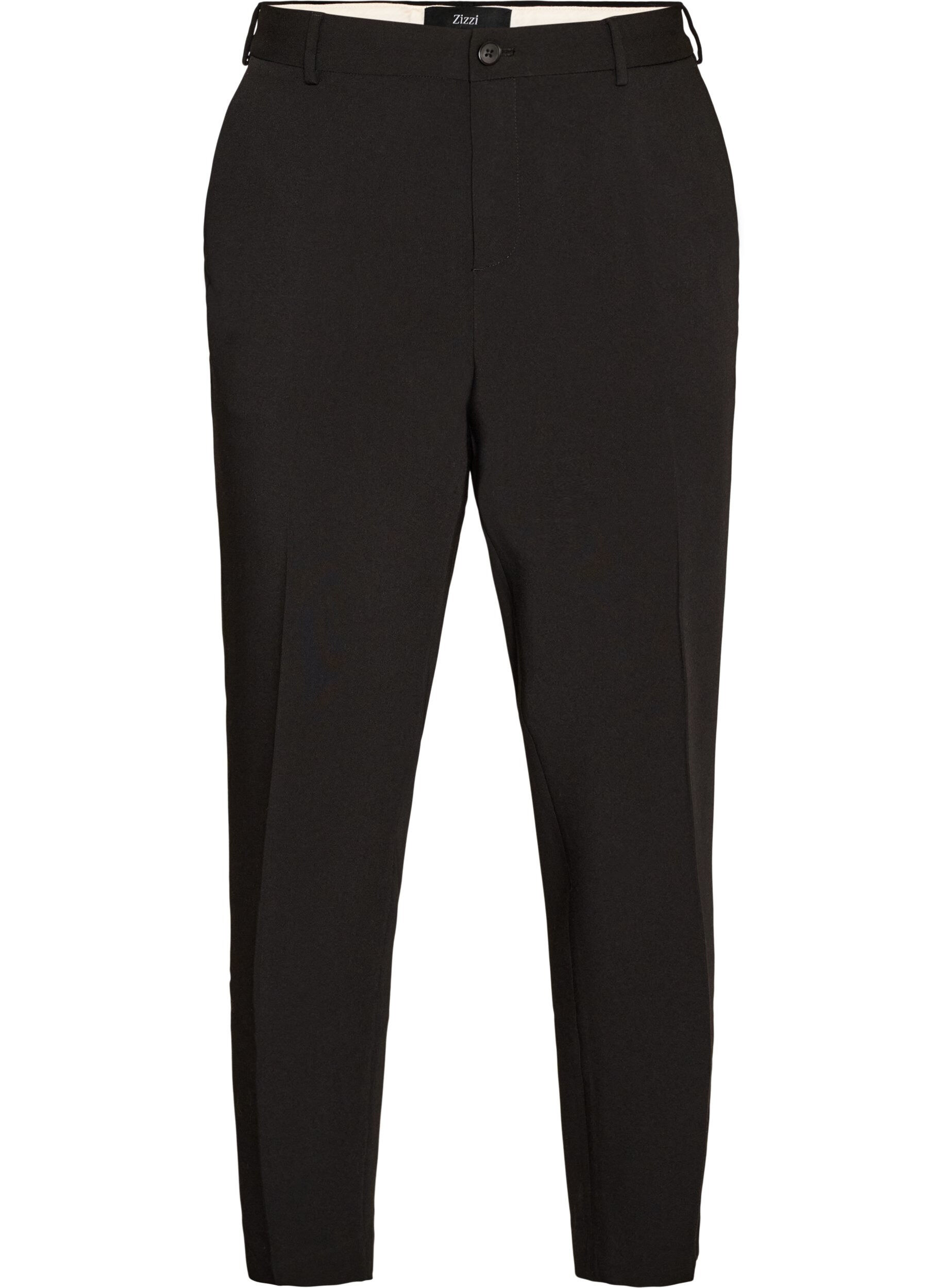 Pantalon de tailleur avec une taille haute et des plis marqu&eacute;s