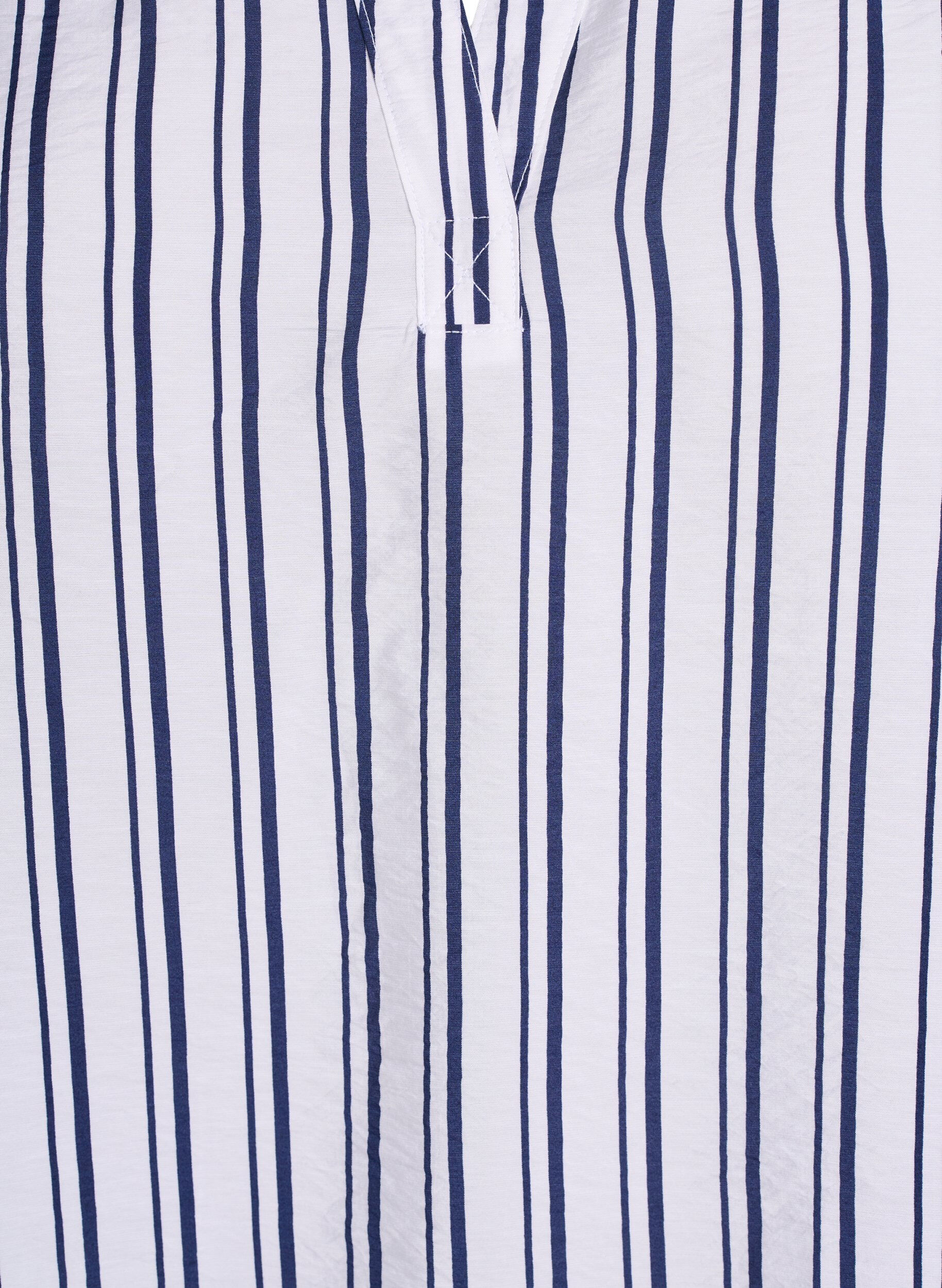 Zizzi FLASH - Chemisier &agrave; rayures avec col en V, Blanc, Packshot image number 2