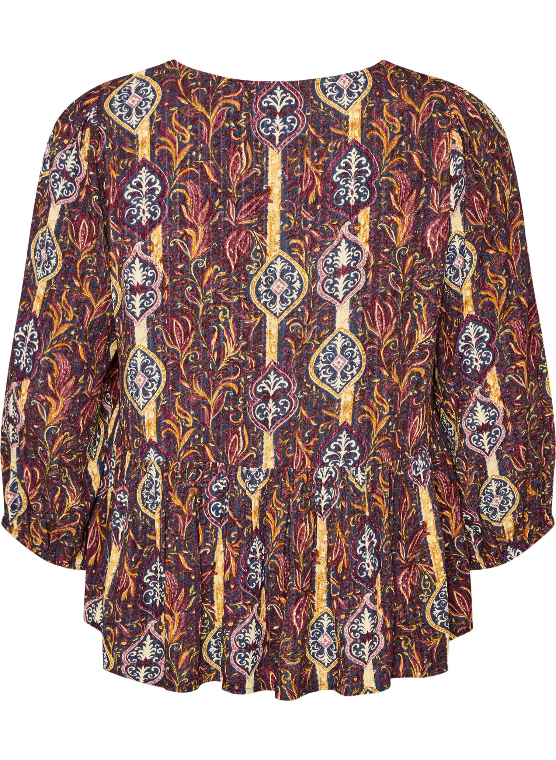 ZizziBluse mit Paisleymuster und Spitzendetails, Lila, Packshot image number 1