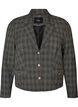 Blazer court &agrave; carreaux, Gris anthracite, Packshot image number 0