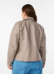 Bikerjacke aus Kunstleder, Grau, Model image number 2
