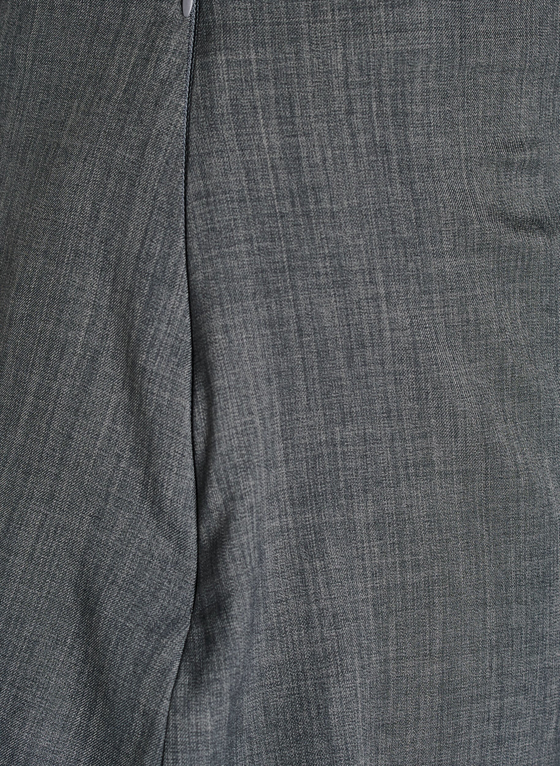 Zizzi Hose im Straight Fit mit Rock, Grau, Packshot image number 3