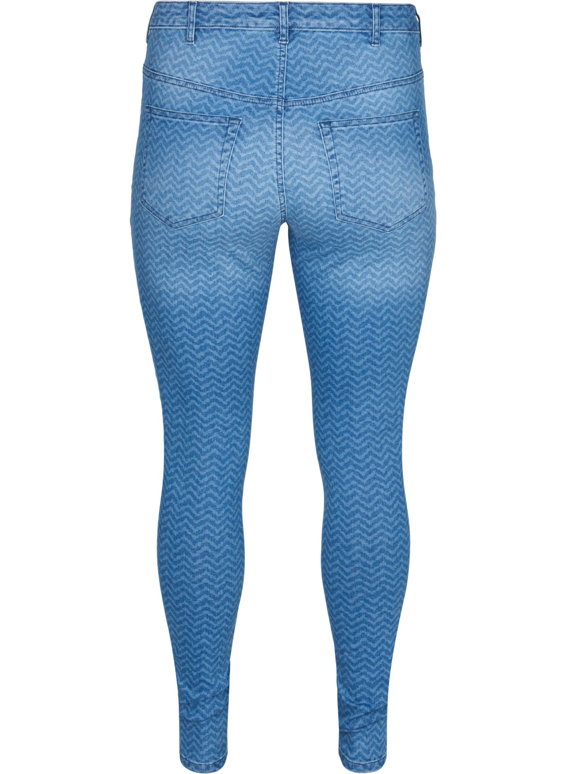Zizzi Bedruckte Amy Jeans mit hoher Taille, Ethnic Pri, Packshot image number 1