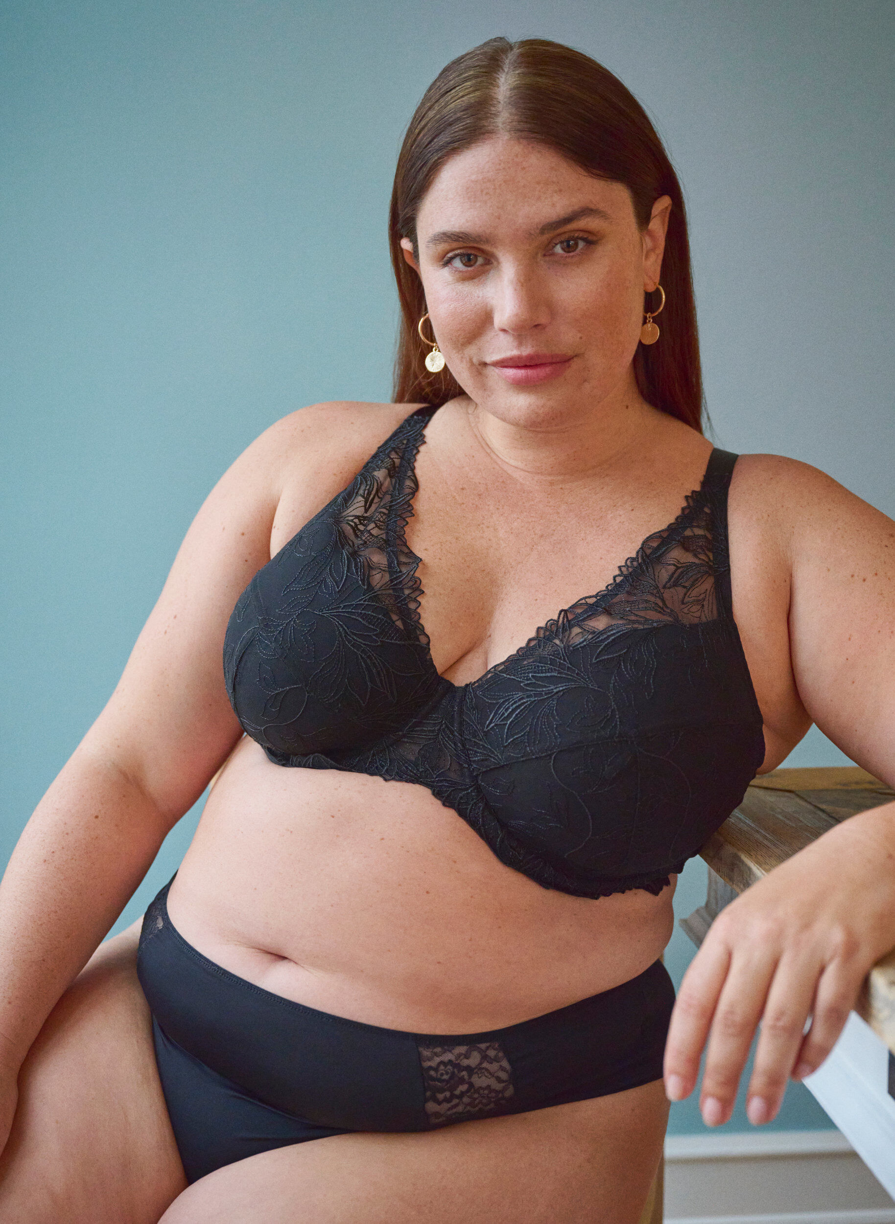 Zizzi String en dentelle dans un pack de 3, Noir, Image image number 0