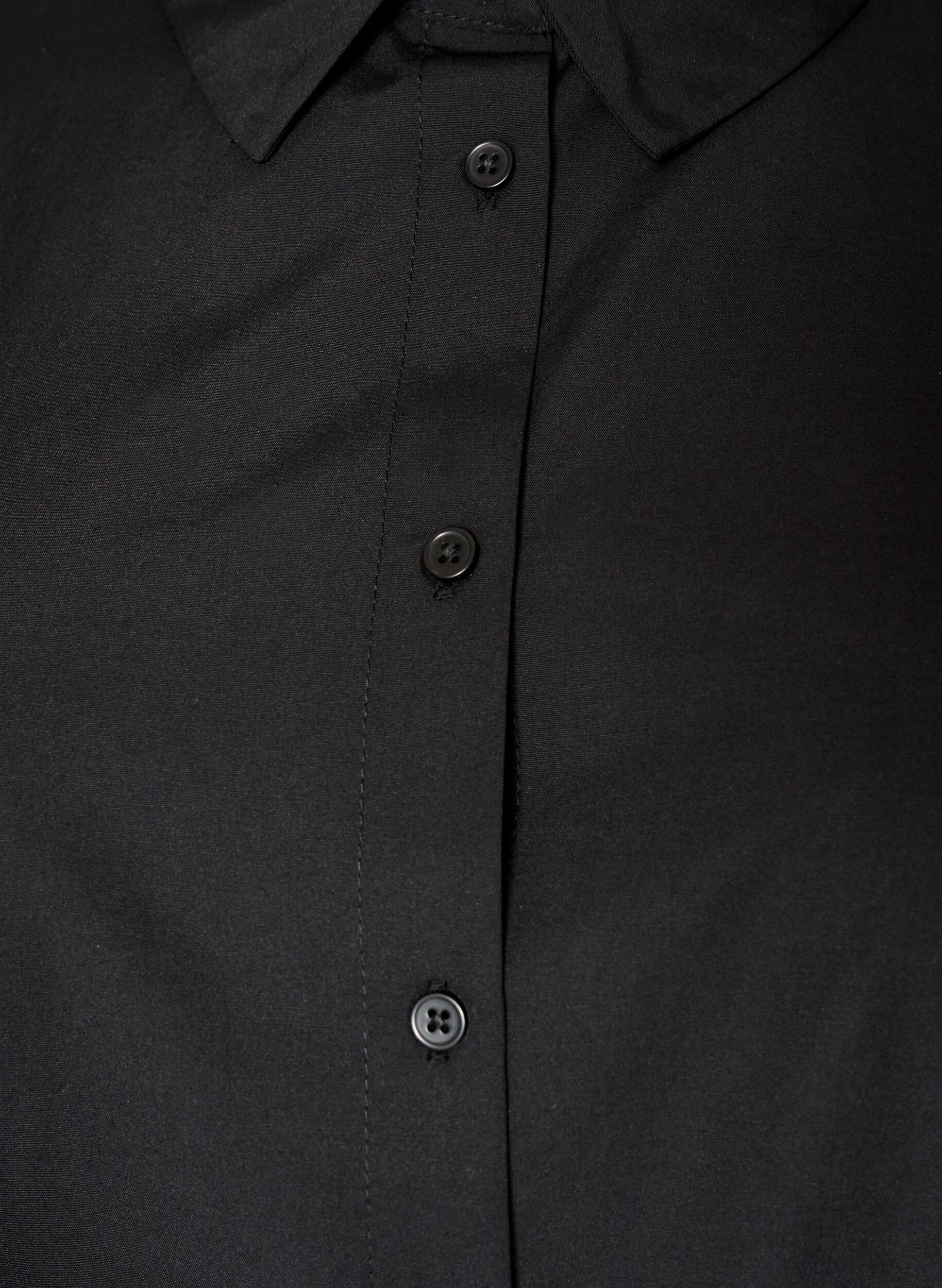 ZizziChemise ample avec une large bordure en dentelle, Noir, Packshot image number 2
