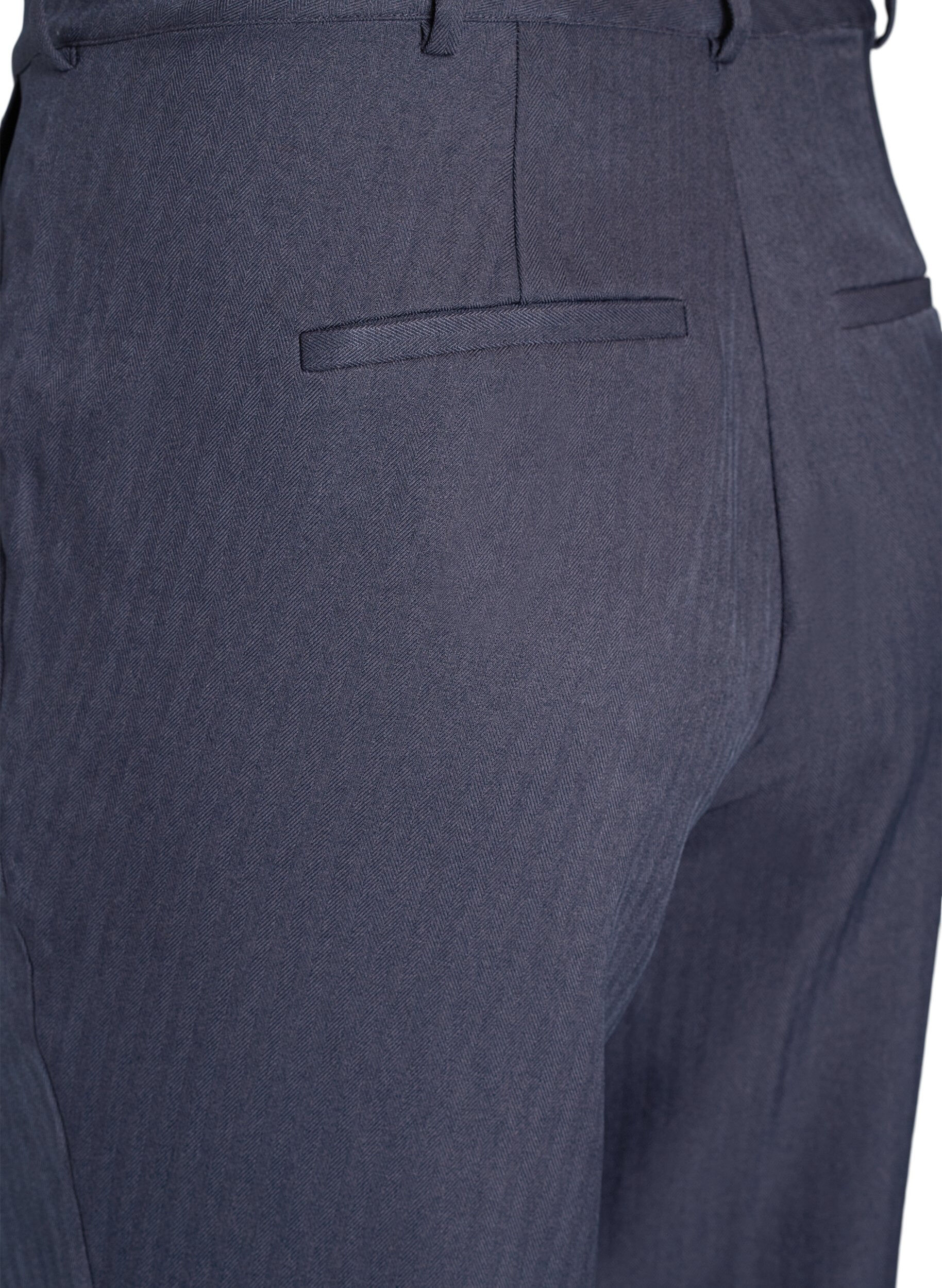 Zizzi Pantalon de costume &agrave; coupe droite et motif textur&eacute;, Gris anthracite, Packshot image number 3